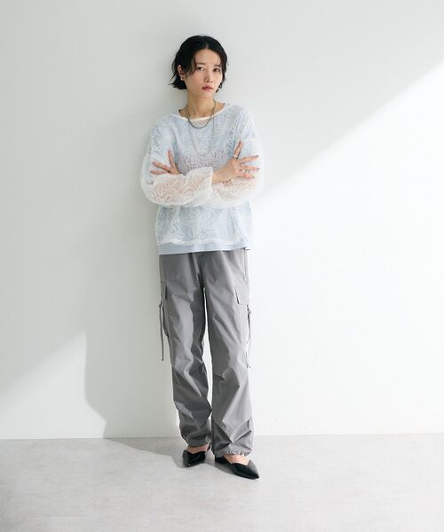 ELENCARE DUE（エレンカーレデュエ）の「・ELENCARE DUEナイロンミリタリーカーゴパンツ（その他パンツ・レディース・ブラック/カーキ/オフホワイト/ライトグレー・FREE）」の11枚目の写真