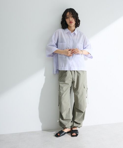 ELENCARE DUE（エレンカーレデュエ）の「・ELENCARE DUEナイロンミリタリーカーゴパンツ（その他パンツ・レディース・ブラック/カーキ/オフホワイト/ライトグレー・FREE）」の16枚目の写真