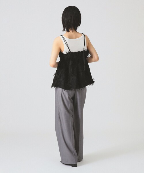 Ray BEAMS（レイビームス）の「フリンジ ジャカード キャミソール（キャミソール・レディース・ホワイト/ブラック・0/1）」の13枚目の写真