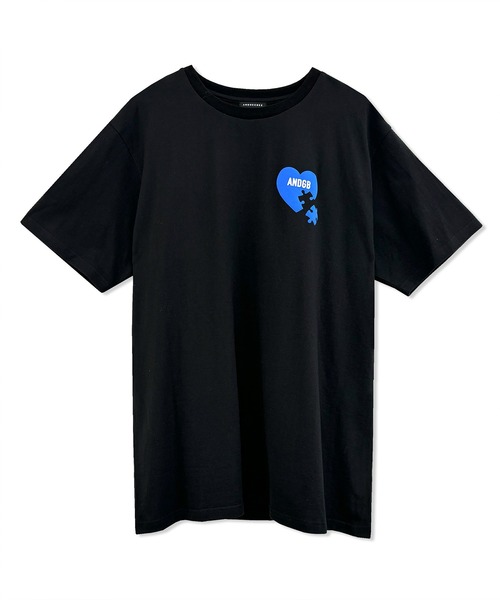 ANDGEEBEE（アンジービー）の「UNISEX ハートプリントT（Tシャツ/カットソー・レディース・ホワイト/ブラック・FREE）」の9枚目の写真