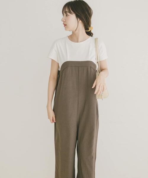 ITEMS URBANRESEARCH（アイテムズ アーバンリサーチ）の「ドッキングオールインワン（サロペット/オーバーオール・レディース・ブラック/モカ・FREE）」の4枚目の写真