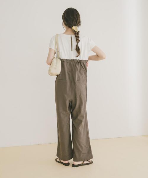 ITEMS URBANRESEARCH（アイテムズ アーバンリサーチ）の「ドッキングオールインワン（サロペット/オーバーオール・レディース・ブラック/モカ・FREE）」の8枚目の写真