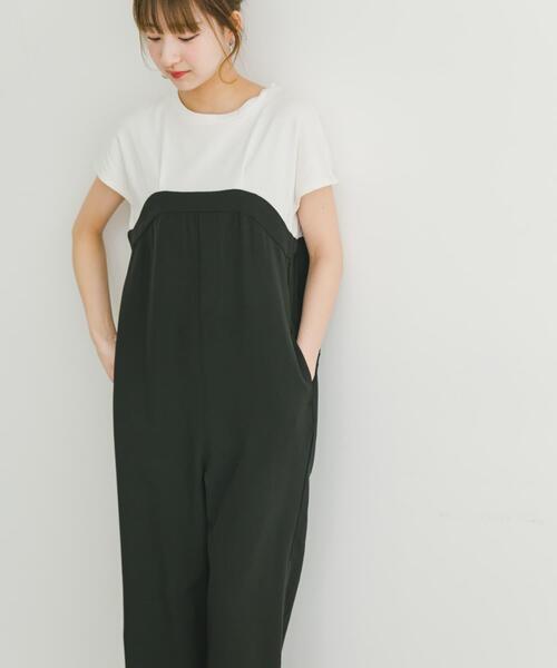 ITEMS URBANRESEARCH（アイテムズ アーバンリサーチ）の「ドッキングオールインワン（サロペット/オーバーオール・レディース・ブラック/モカ・FREE）」の11枚目の写真