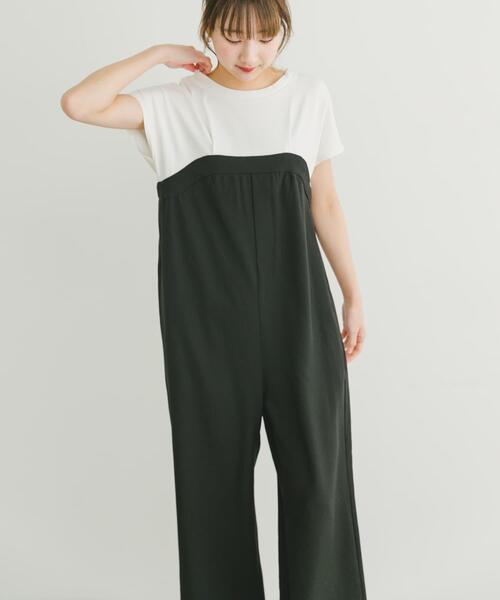 ITEMS URBANRESEARCH（アイテムズ アーバンリサーチ）の「ドッキングオールインワン（サロペット/オーバーオール・レディース・ブラック/モカ・FREE）」の12枚目の写真