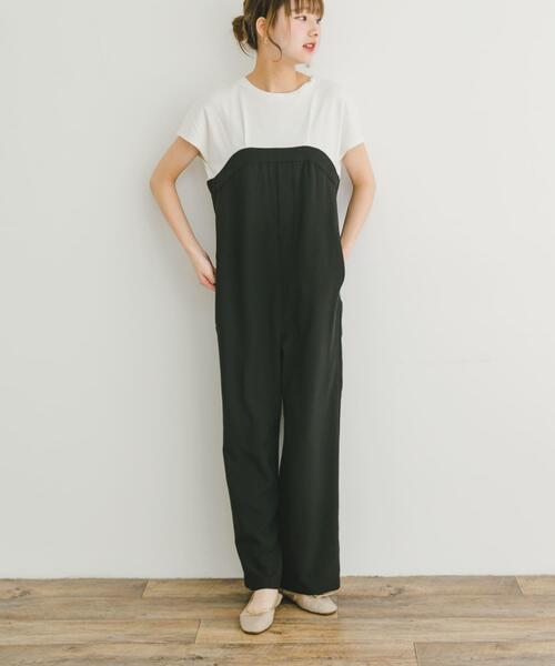 ITEMS URBANRESEARCH（アイテムズ アーバンリサーチ）の「ドッキングオールインワン（サロペット/オーバーオール・レディース・ブラック/モカ・FREE）」の14枚目の写真