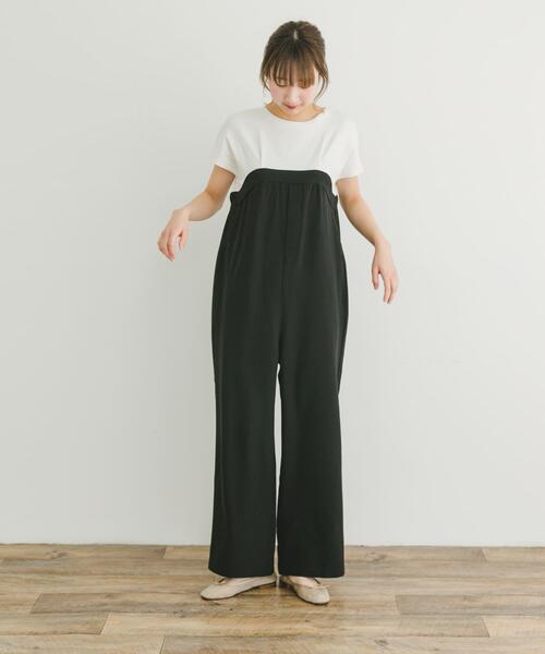 ITEMS URBANRESEARCH（アイテムズ アーバンリサーチ）の「ドッキングオールインワン（サロペット/オーバーオール・レディース・ブラック/モカ・FREE）」の15枚目の写真