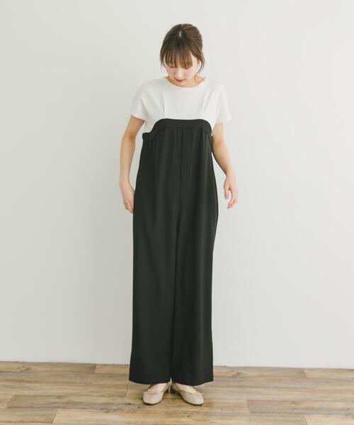 ITEMS URBANRESEARCH（アイテムズ アーバンリサーチ）の「ドッキングオールインワン（サロペット/オーバーオール・レディース・ブラック/モカ・FREE）」の16枚目の写真