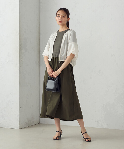 COMME CA ISM(コムサイズム)の「バルーンスリーブ シア―ブルゾン(ブルゾン・レディース・ブラック/ホワイト・LARGE/MEDIUM)」の4枚目の写真