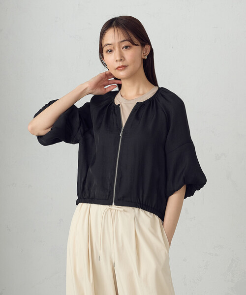 COMME CA ISM(コムサイズム)の「バルーンスリーブ シア―ブルゾン(ブルゾン・レディース・ブラック/ホワイト・LARGE/MEDIUM)」の11枚目の写真
