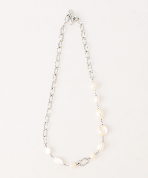 K.T KIYOKO TAKASE(キヨコタカセ)の「淡水パールショート ネックレス(ネックレス・レディース・ホワイト×シルバー・FREE)」の1枚目の写真