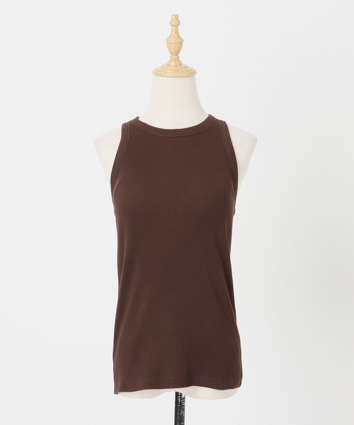 Spick & Span（スピックアンドスパン）の「《追加》カップ付きアメスリタンク2（インナーウェア/肌着・レディース・チャコールグレー/ブラウン/アイボリー/ベージュ・38/36）」の8枚目の写真