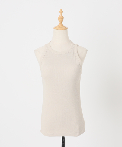 Spick & Span（スピックアンドスパン）の「《追加》カップ付きアメスリタンク2（インナーウェア/肌着・レディース・チャコールグレー/ブラウン/アイボリー/ベージュ・38/36）」の6枚目の写真