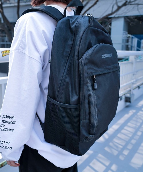CONVERSE(コンバース)の「【CONVERSE/コンバース】NEWロゴバックパック(バックパック/リュック・メンズ・ホワイト/サックスブルー/ピンク/ブラック・FREE)」の3枚目の写真