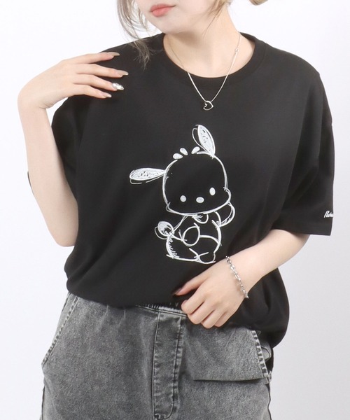 セール】sanrio（サンリオ）キャラクター刺繍ビッグシルエットT