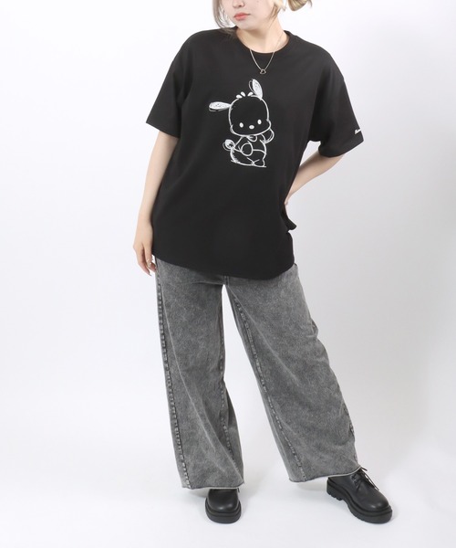 ②【黒】ウサハナ ビッグT Tシャツ スピンズ サンリオ 平成 Y2K ウサハナ×SPINNS』ビッグTシャツ | SPINNS WEB STORE | SPINNS