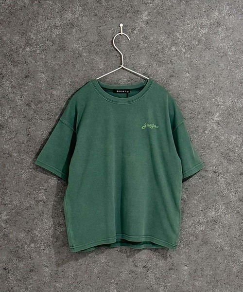 THE CASUAL（カジュアル）の「ピグメント染め　オーバーサイズ　バックプリント　半袖　Tシャツ（Tシャツ/カットソー・キッズ・ブラック/グレー系/ダークグリーン/チャコール/ネイビー/パープル・160cm/150cm/140cm/130cm/120cm/110cm）」の8枚目の写真