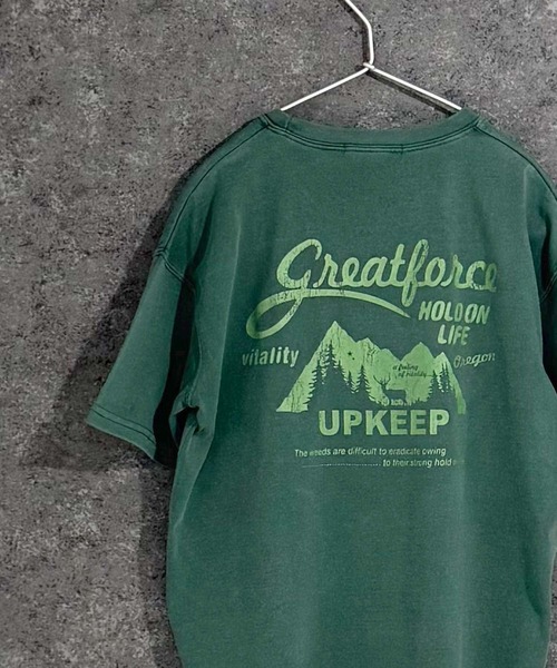 THE CASUAL（カジュアル）の「ピグメント染め　オーバーサイズ　バックプリント　半袖　Tシャツ（Tシャツ/カットソー・キッズ・ブラック/グレー系/ダークグリーン/チャコール/ネイビー/パープル・160cm/150cm/140cm/130cm/120cm/110cm）」の10枚目の写真