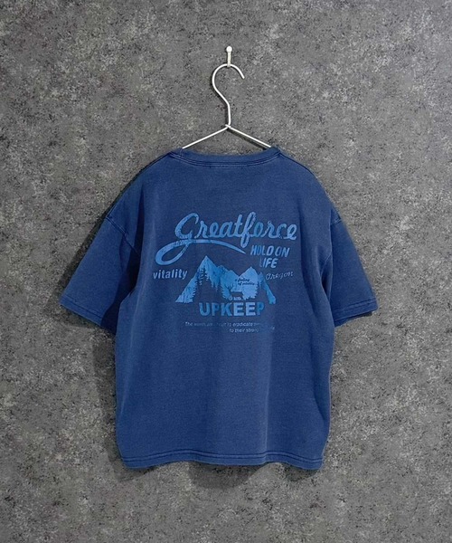 THE CASUAL（カジュアル）の「ピグメント染め　オーバーサイズ　バックプリント　半袖　Tシャツ（Tシャツ/カットソー・キッズ・ブラック/グレー系/ダークグリーン/チャコール/ネイビー/パープル・160cm/150cm/140cm/130cm/120cm/110cm）」の12枚目の写真