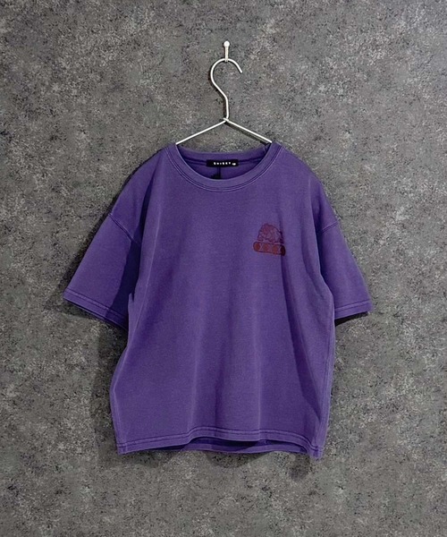 THE CASUAL（カジュアル）の「ピグメント染め　オーバーサイズ　バックプリント　半袖　Tシャツ（Tシャツ/カットソー・キッズ・ブラック/グレー系/ダークグリーン/チャコール/ネイビー/パープル・160cm/150cm/140cm/130cm/120cm/110cm）」の14枚目の写真