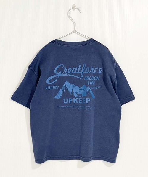 THE CASUAL（カジュアル）の「ピグメント染め　オーバーサイズ　バックプリント　半袖　Tシャツ（Tシャツ/カットソー・キッズ・ブラック/グレー系/ダークグリーン/チャコール/ネイビー/パープル・160cm/150cm/140cm/130cm/120cm/110cm）」の21枚目の写真