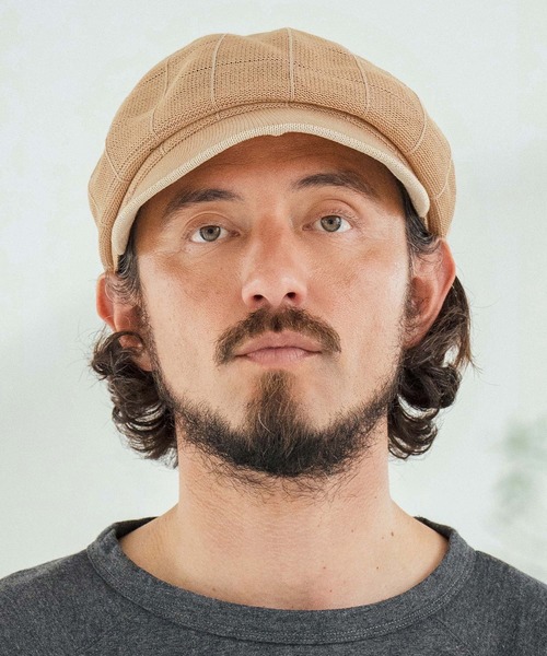 CAMBIO（カンビオ）の「mko12737-Checker Knit Thermo Casquette キャスケット（キャスケット・メンズ・ブラック/ベージュ/グレー・FREE）」の6枚目の写真