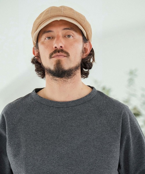 CAMBIO（カンビオ）の「mko12737-Checker Knit Thermo Casquette キャスケット（キャスケット・メンズ・ブラック/ベージュ/グレー・FREE）」の7枚目の写真