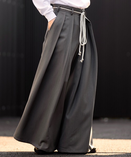 【CLEL】TRルーズ 袴パンツ＆縄紐ベルト CLEL】TR Loose HAKAMA Pants & Rope Belt/TRルーズ 袴パンツ