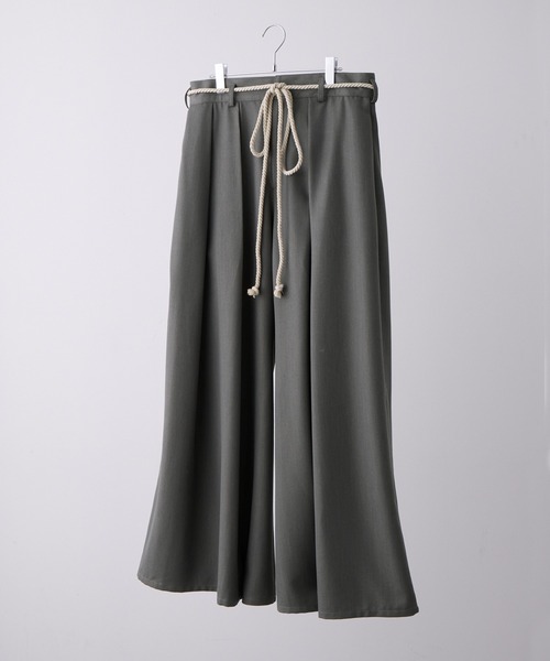 CLEL】TR Loose HAKAMA Pants & Rope Belt/TRルーズ 袴パンツ