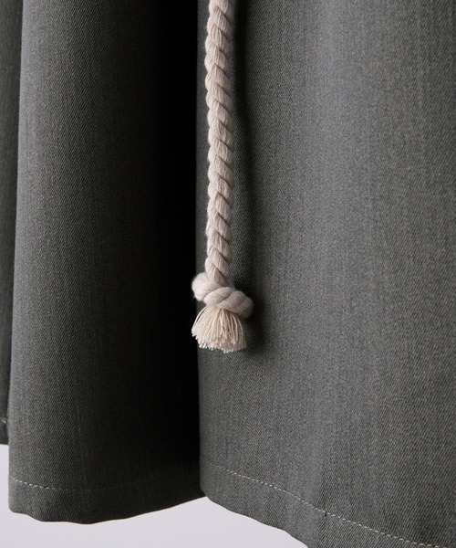 CLEL（クレイル）の「【CLEL】TR Loose HAKAMA Pants & Rope Belt/TRルーズ 袴パンツ＆縄紐ベルト（スラックス・メンズ・ブラック/チャコールグレー/アッシュ・XS/S/M/L）」の12枚目の写真