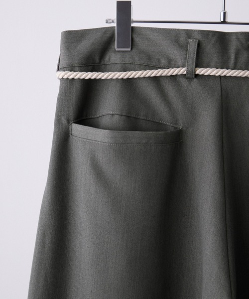 完売品　CLEL TRルーズ 袴パンツ＆縄紐ベルト　ブラック　Sサイズ CLEL | 【CLEL】TR Loose HAKAMA Pants & Rope Belt/TRルーズ 袴