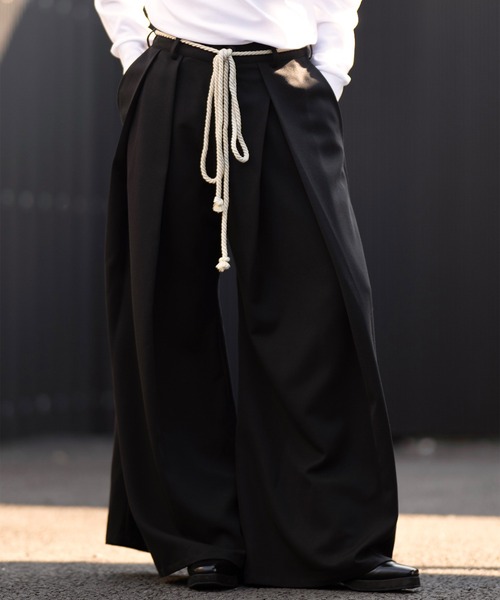 CLEL】TR Loose HAKAMA Pants & Rope Belt/TRルーズ 袴パンツ