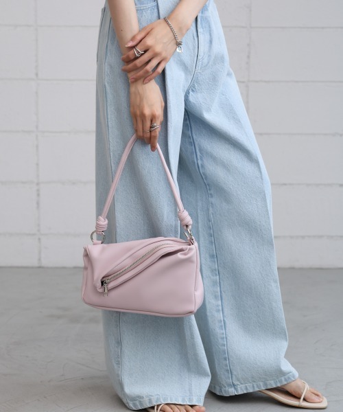 Bab（バブ）の「ZIPデザイン2WAYショルダーバッグ（ショルダーバッグ・レディース・ブラック/アイボリー/ピンク/シルバー/グリーン・ONESIZE）」の8枚目の写真