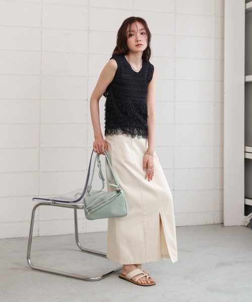 Bab（バブ）の「ZIPデザイン2WAYショルダーバッグ（ショルダーバッグ・レディース・ブラック/アイボリー/ピンク/シルバー/グリーン・ONESIZE）」の16枚目の写真