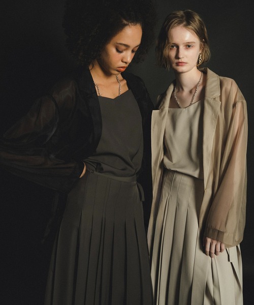 す*い様 Pleats skirt sheer jk セットアップ　et.UNi Pleats skirt sheer jk set up（ドレス）｜et.UNiVER（エトユニベール