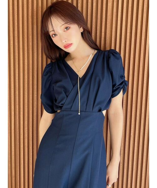 RESEXXY（リゼクシー）の「アシンメトリーパールロングネックレス（ネックレス・レディース・シルバー/ゴールド・FREE）」の4枚目の写真