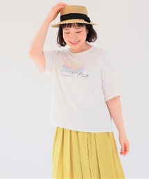 【L~5L 大きいサイズ】コットン天竺グラフィックTシャツ 半袖 春夏