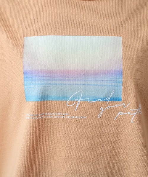 MB mint breeze(エムビーミントブリーズ)の「【L~5L 大きいサイズ】コットン天竺グラフィックTシャツ 半袖 春夏(Tシャツ/カットソー・レディース・オレンジ/オフホワイト/グレー・3L/4L/5L/LL/L)」の22枚目の写真