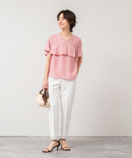 NOLLEY’S(ノーリーズ)の「ウォッシャブル裾レースパンツ(その他パンツ・レディース・ブラック/ホワイト・40/38/36/34)」の14枚目の写真