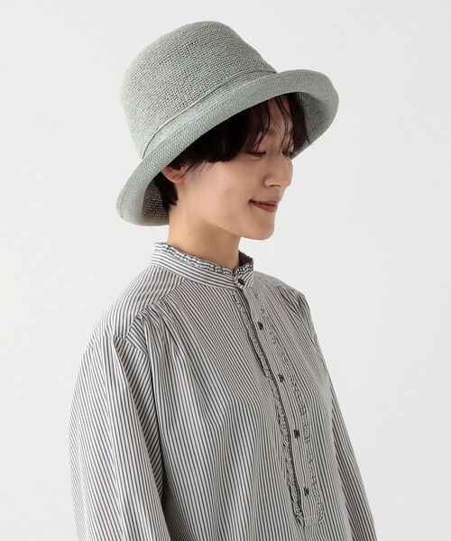 Afternoon Tea（アフタヌーンティー）の「細編みツバ広UVハット（ハット・レディース・ライトブラウン/ライトグリーン/アイボリー・ONE SIZE）」の9枚目の写真