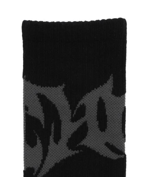 SHORT ROUND（ショートラウンド）の「SHORT ROUND/トライバルロゴソックス（ソックス/靴下・メンズ・ブラック/ホワイト/ライトグレー・FREE）」の14枚目の写真