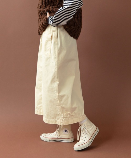 PAR ICI（パーリッシィ）の「オーガニックツイル ワークロングスカート（スカート・レディース・アイボリー/カーキ/ブラック・FREE）」の22枚目の写真