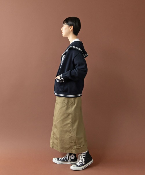 PAR ICI（パーリッシィ）の「オーガニックツイル ワークロングスカート（スカート・レディース・アイボリー/カーキ/ブラック・FREE）」の10枚目の写真