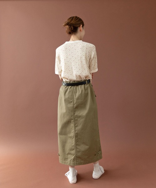 PAR ICI（パーリッシィ）の「オーガニックツイル ワークロングスカート（スカート・レディース・アイボリー/カーキ/ブラック・FREE）」の8枚目の写真