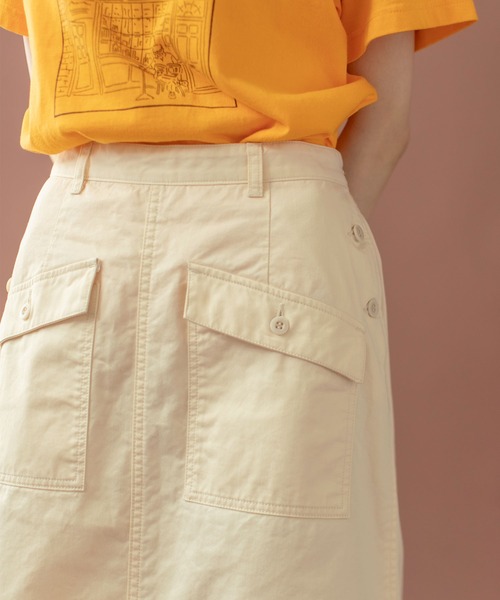 PAR ICI（パーリッシィ）の「オーガニックツイル ワークロングスカート（スカート・レディース・アイボリー/カーキ/ブラック・FREE）」の19枚目の写真