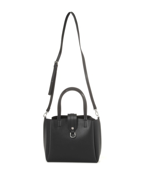 LAKOLE（ラコレ）の「2WAYスクエアベルトトートバッグ / 493914（トートバッグ・レディース・ブラック/グレイッシュベージュ/ブラウン・FREE）」の4枚目の写真