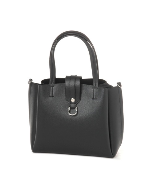 LAKOLE（ラコレ）の「2WAYスクエアベルトトートバッグ / 493914（トートバッグ・レディース・ブラック/グレイッシュベージュ/ブラウン・FREE）」の5枚目の写真