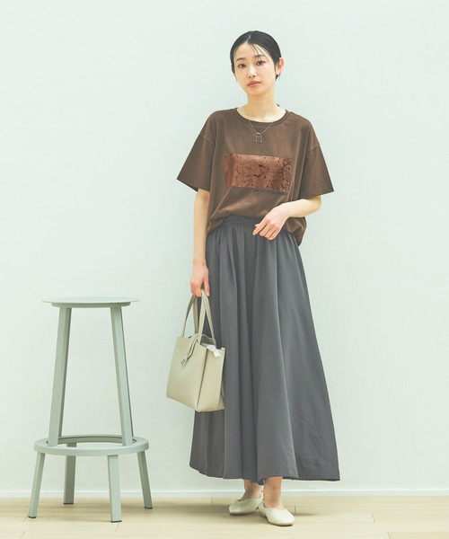 LAKOLE（ラコレ）の「2WAYスクエアベルトトートバッグ / 493914（トートバッグ・レディース・ブラック/グレイッシュベージュ/ブラウン・FREE）」の20枚目の写真