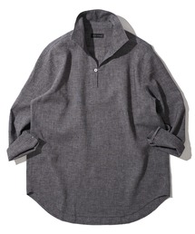 展開店舗限定 ハードマンリネン / Herdmans Linen 7分袖カプリシャツ / スキッパーシャツ