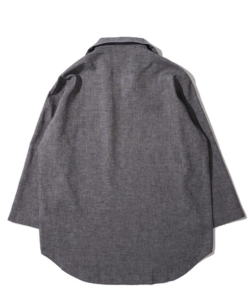 TETE HOMME（テットオム）の「展開店舗限定 ハードマンリネン / Herdmans Linen 7分袖カプリシャツ / スキッパーシャツ（シャツ/ブラウス・メンズ・ホワイト/ブラック/ベージュ/ネイビー/ブルー/カーキ/ダークネイビー・MEDIUM/LARGE/X-LARGE）」の11枚目の写真