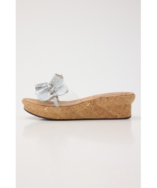 STACCATO（スタッカート）の「ﾗｯﾌﾙｽﾄｰﾝｺﾙｸﾌﾟﾗｯﾄﾌｫｰﾑ（サンダル・レディース・シルバー・22.5cm/23.0cm/23.5cm/24.0cm/24.5cm）」の2枚目の写真